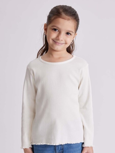 Remera manga larga rib Crudo