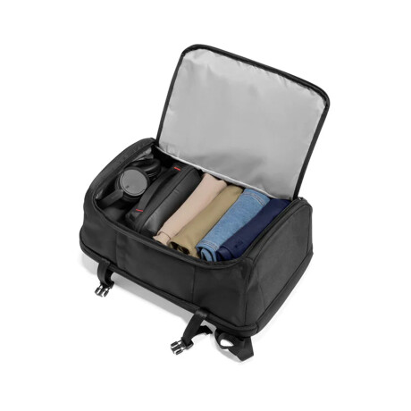 Mochila de viaje expandible con múltiples bolsillos Negro
