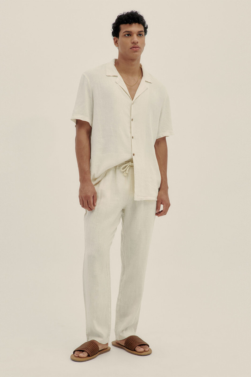 PREMIUM LINEN PANTS Cream