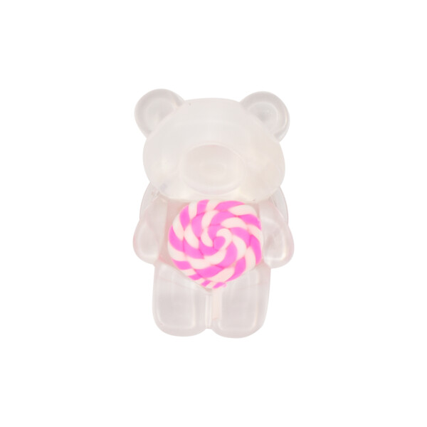 Anillo soporte para celular diseño oso transparente con caramelo Anillo Soporte Para Celular Diseño Oso Transparente Con Caramelo