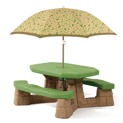Mesa de picnic con sombrilla Naturally Playful Step2 Mesa de picnic con sombrilla Naturally Playful Step2