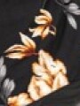 Blusa over size de viscosa elastizada, de base negra. Naranja