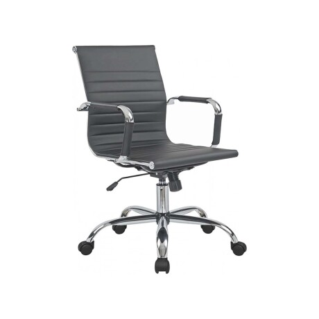SILLA DE ESCRITORIO SIMIL-CUERO NEGRO D-101