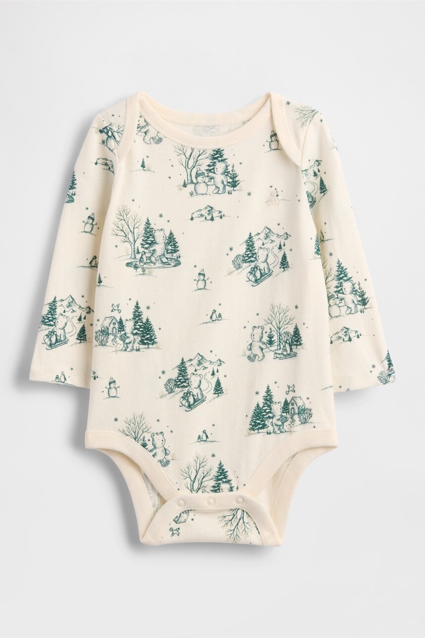 Body Gráfico Bebé Ivory Frost Toile