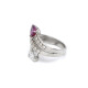 Anillo En Oro 18K Blanco Con Brillantes Y Rubi Anillo En Oro 18K Blanco Con Brillantes Y Rubi