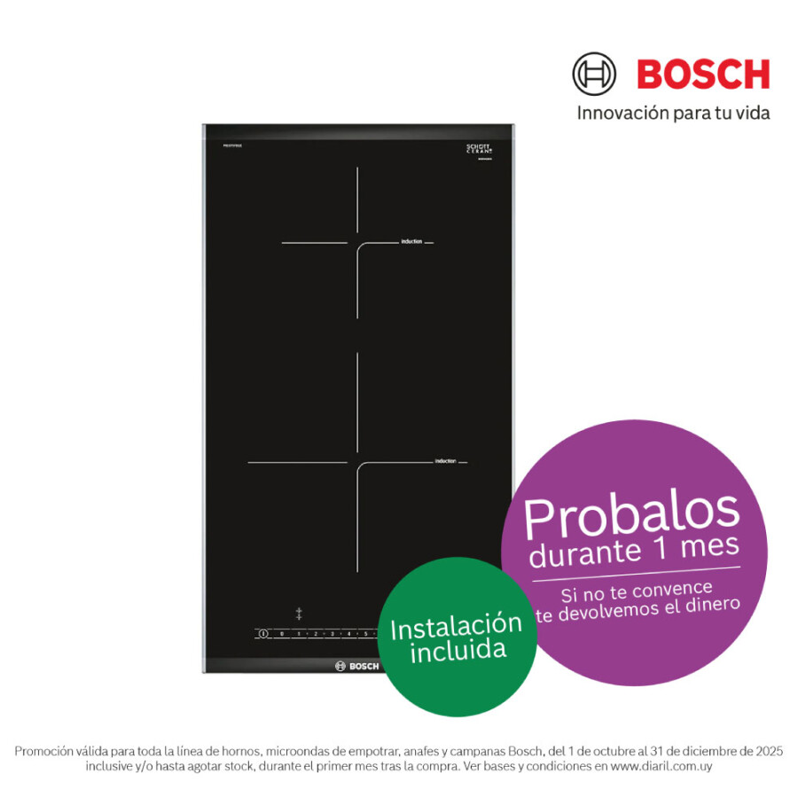 Anafe de inducción Bosch 30Cm Anafe de inducción Bosch 30Cm