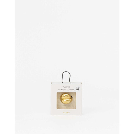 Anillo De Acero Dorado