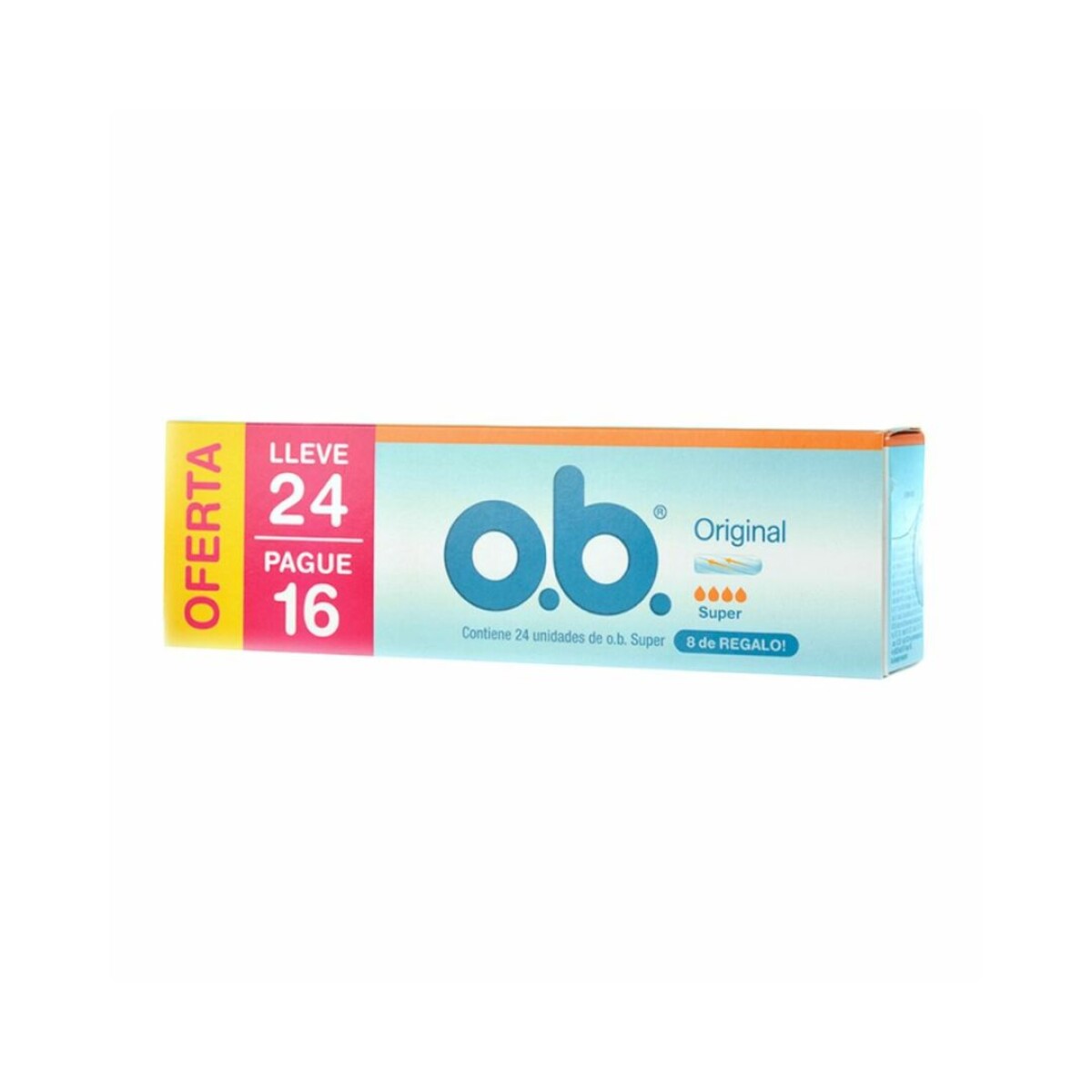 TAMPON O.B. SUPER OFERTA 16 + 8 UNIDADES 