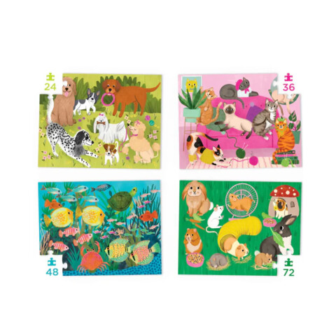 Set x 4 Puzzle Crocodile Creek 24 / 36 / 48 / 72 Piezas Animales