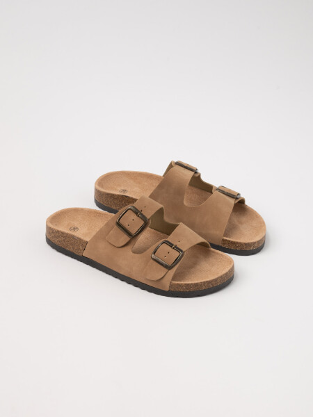 Sandalias Hebillas Beige