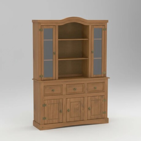 Cristalero Armario Lumax Aparador 5 puertas 3 cajones madera maciza Cristalero Armario Lumax Aparador 5 puertas 3 cajones madera maciza