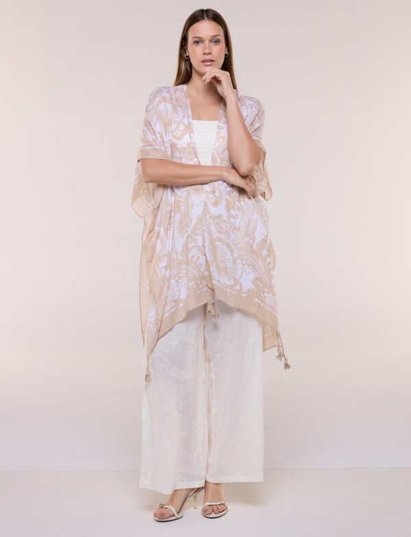 Kimono Flores BEIGE