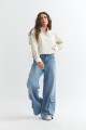 Camisa crop top bicolor AMARILLO