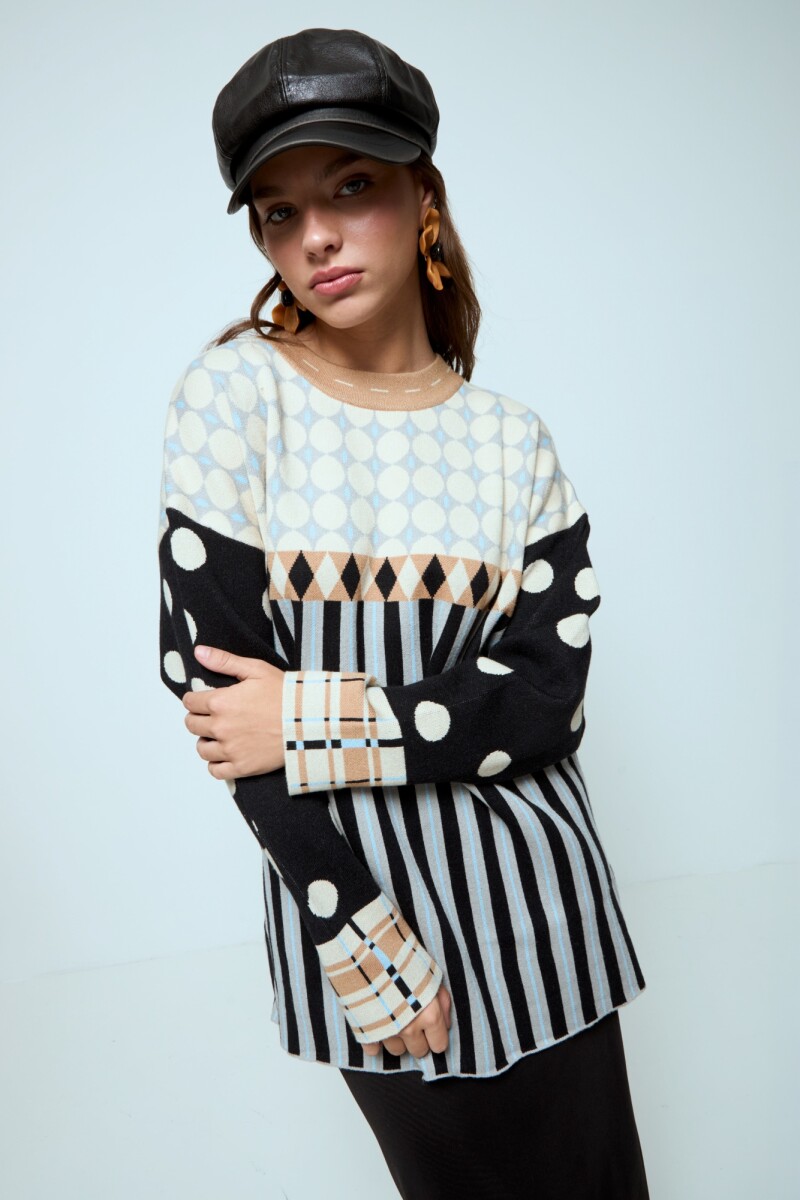 Sweater vibrante beige