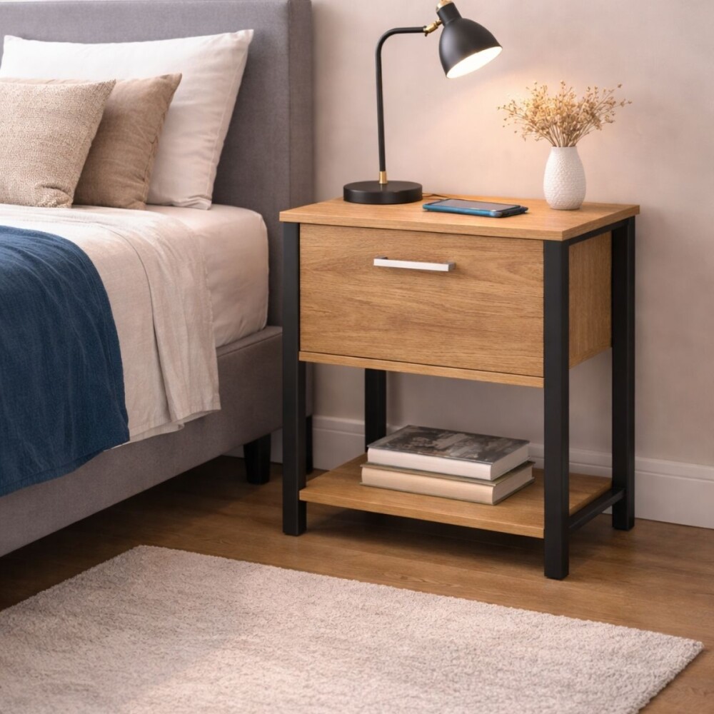 MESA DE LUZ NEGRO MIEL