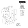 Ropero Armario 4 Puertas 2 Cajones 7 Estantes FREIJO RIPADO(NOGAL) Ropero Armario 4 Puertas 2 Cajones 7 Estantes Freijo Ripado(nogal)