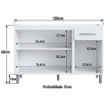 COMBO: ARMARIO BAJO MESADA + AEREO 3 PUERTAS 1.20 MT - BLANCO COMBO: ARMARIO BAJO MESADA + AEREO 3 PUERTAS 1.20 MT - BLANCO