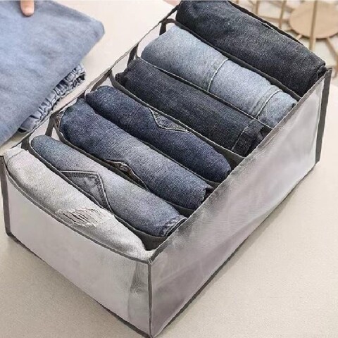Organizador para almacenar ropa con 7 divisiones Blanco