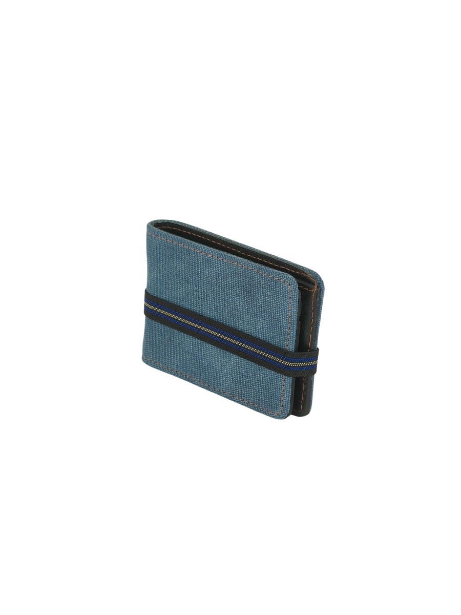Billetera con elástico - azul 