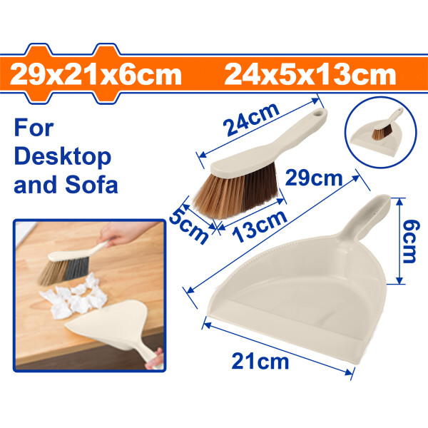 SET CEPILLO DE MANO + PALA WADFOW WMBS1F02 COLOR BLANCO SET CEPILLO DE MANO + PALA WADFOW WMBS1F02 COLOR BLANCO