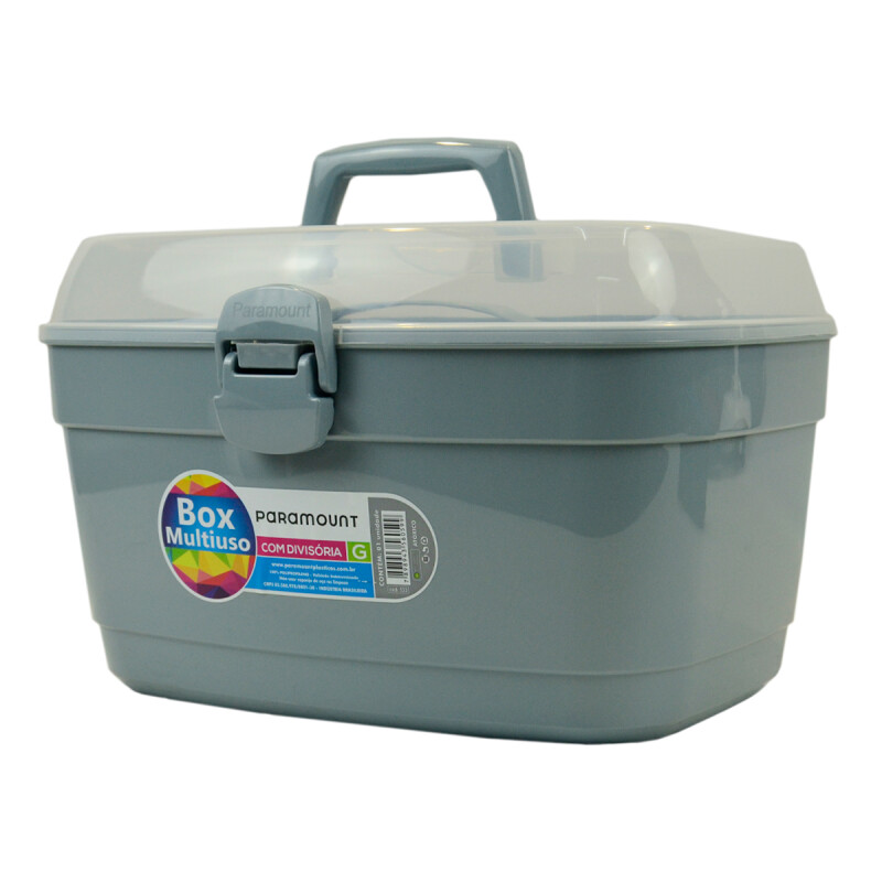 Caja organizadora con bandeja G AZUL CLARO