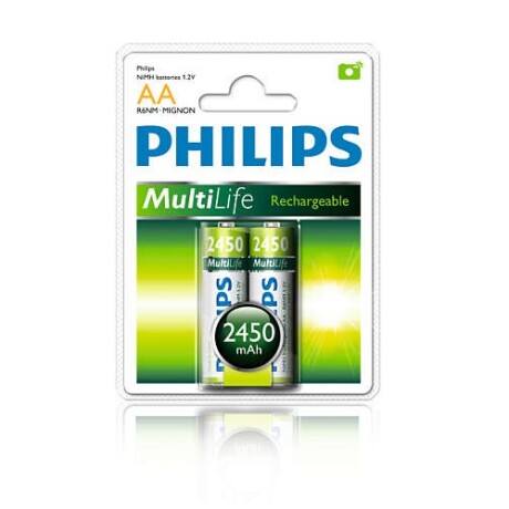 Pilas Recargables Philips Aa 2450MAH X2 001