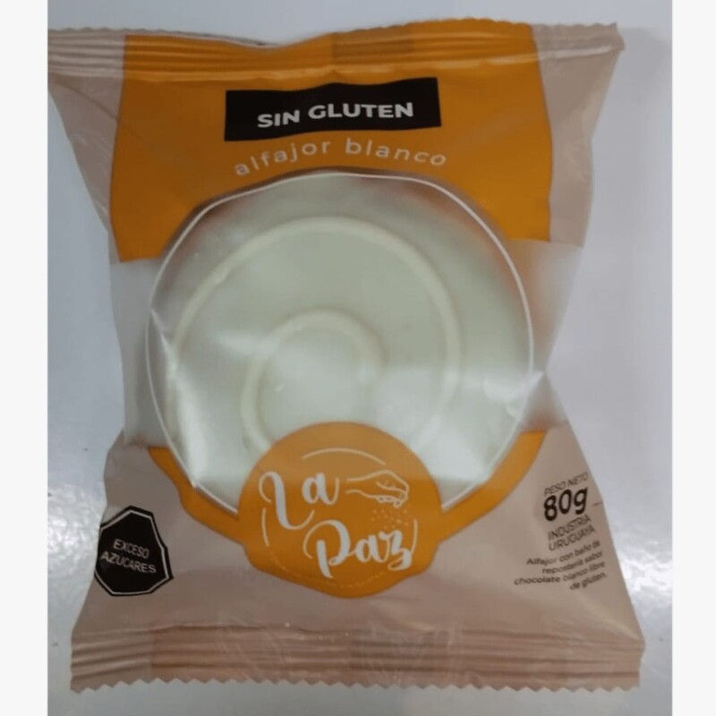 ALFAJOR DE CHOCOLATE BLANCO LA PAZ SIN GLUTEN ALFAJOR DE CHOCOLATE BLANCO LA PAZ SIN GLUTEN
