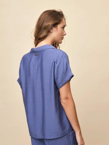 CAMISA ALLIE ELVINA M.CORTA AZUL