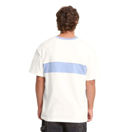 Remera Billabong Bag Dog Shrapnel Ringer Blanca