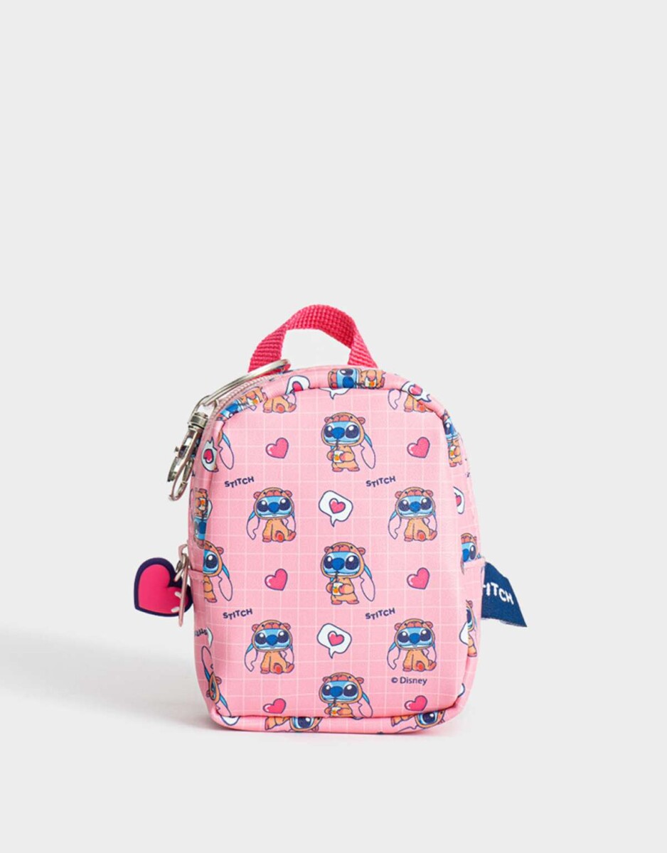 Llavero & Charm Mochilita ''stitch Capybara'' - Rosa Claro 