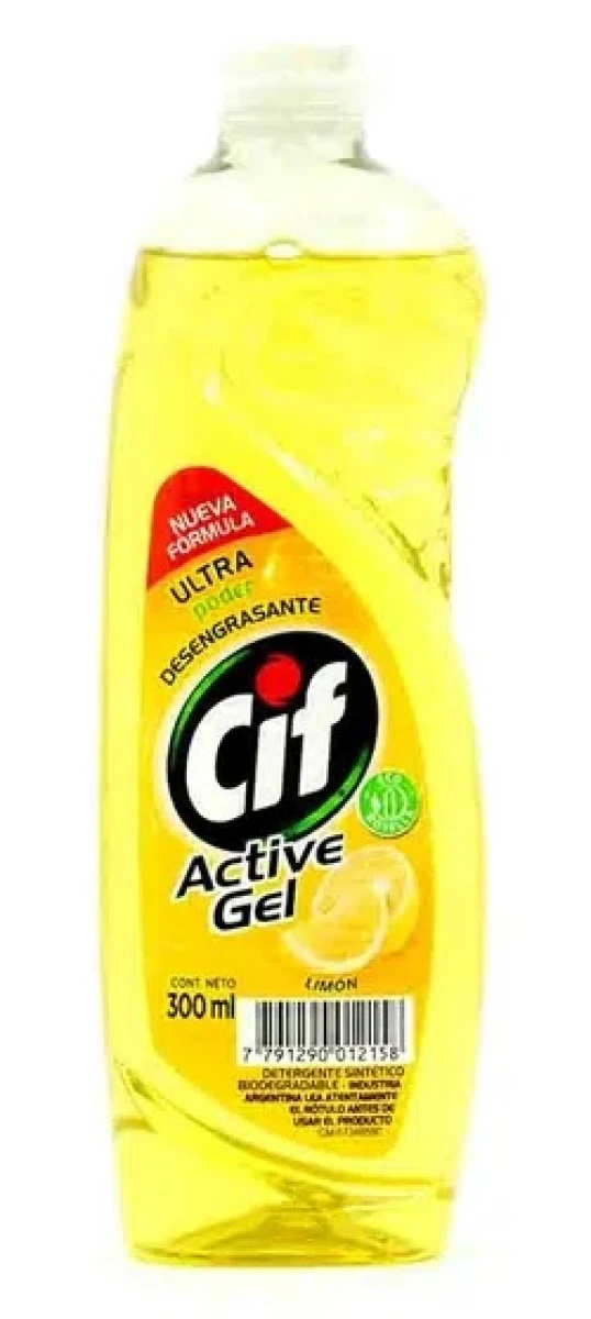 DETERGENTE CIF P/VAJILLA ULTRA LIMON 300 ML 