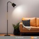 Lámpara De Pie Moderna Negra Cabezal Giratorio Minimalista Negro Con Dorado Negro Lámpara De Pie Moderna Negra Cabezal Giratorio Minimalista Negro Con Dorado Negro