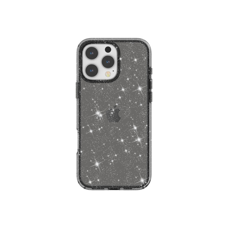 Protector para iPhone 16 Pro Max transparente negro brillos Protector Para Iphone 16 Pro Max Transparente Negro Brillos