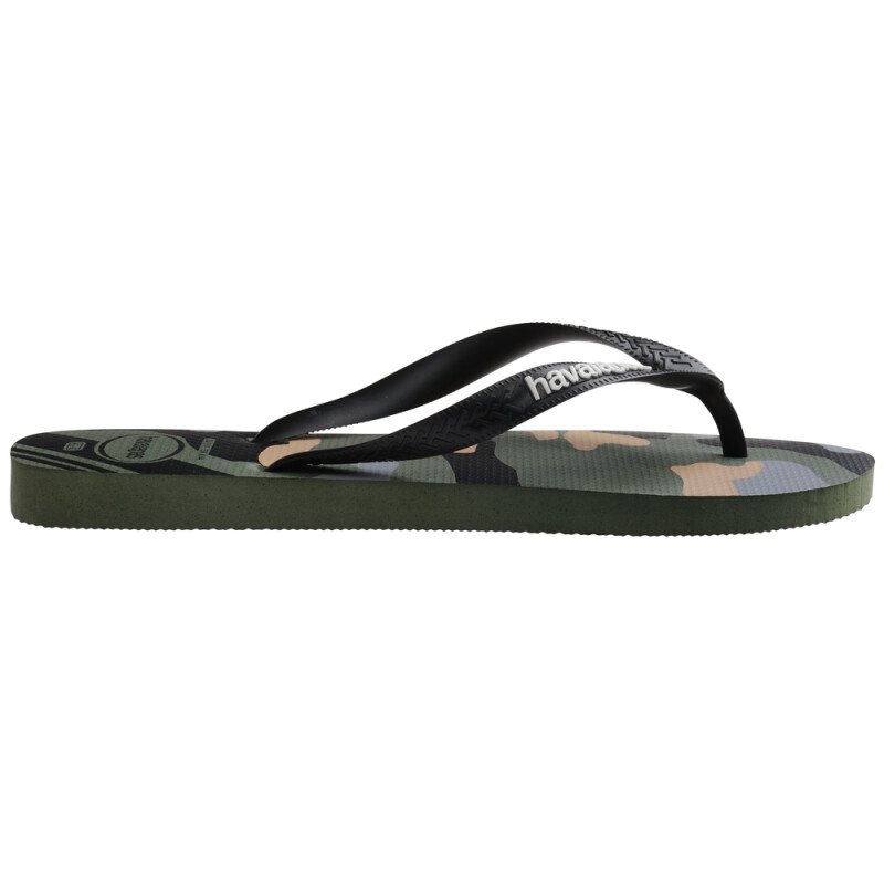 Sandalias Havaianas Top Camu Hombre Verde Oliva/negro