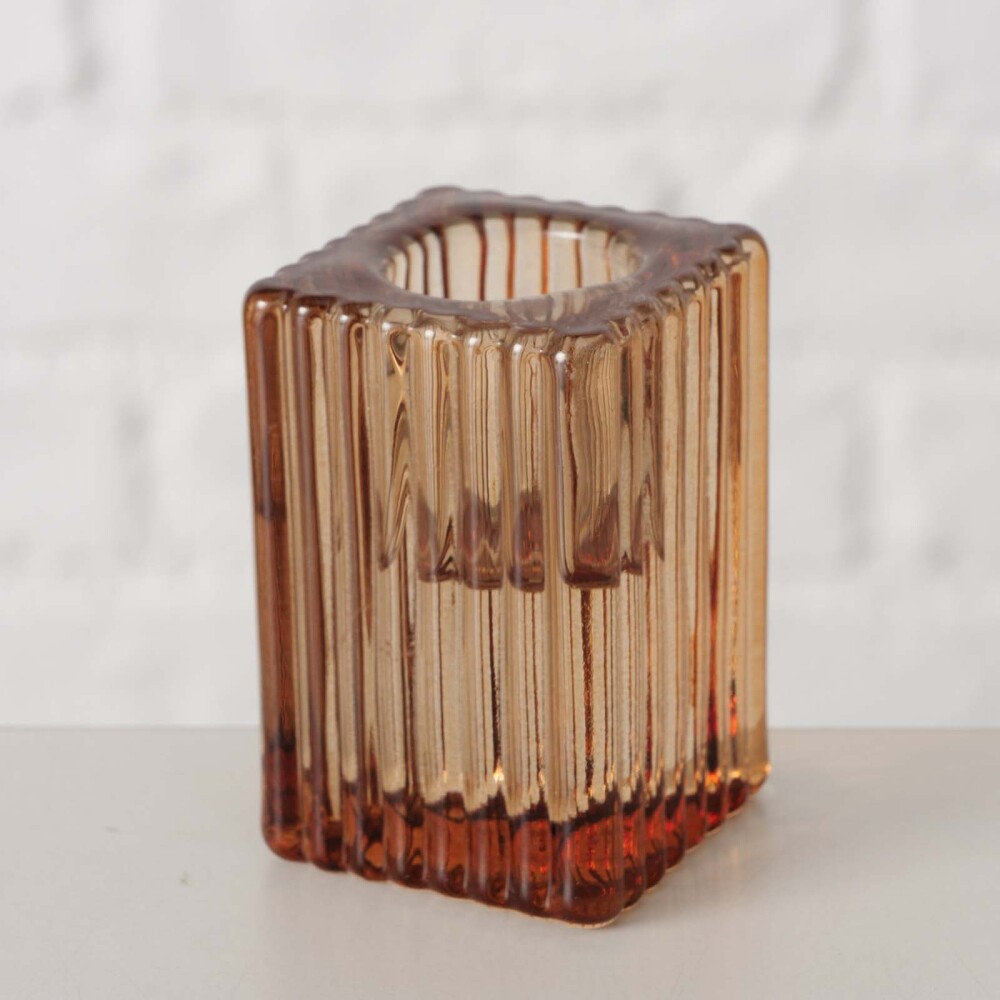 PORTAVELAS NIRA VIDRIO MARRON 2051281