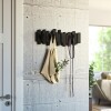 Perchero de pared 5 ganchos Sticks Negro