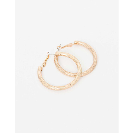 Aros Argollas Metal Bold Dorado