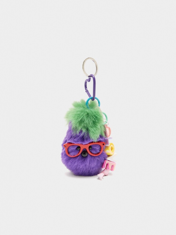 Llavero Charm Pompom Love multicolor
