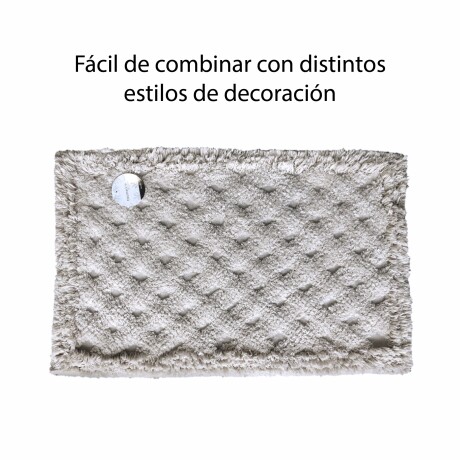 Alfombra Rectangular Dos Texturas Natural Liviana Moderna Beige