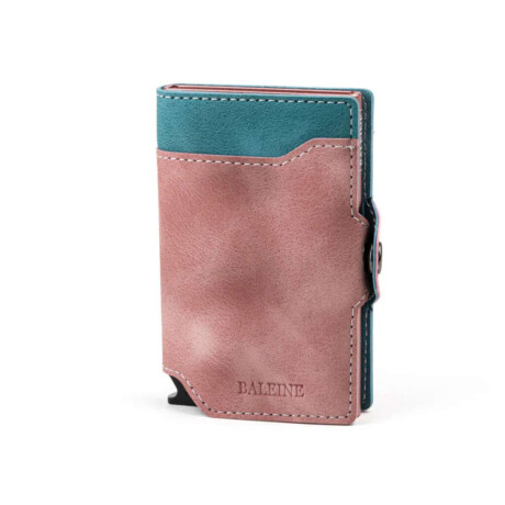 Billetera Baleine Alabama Aqua Rose Rosa