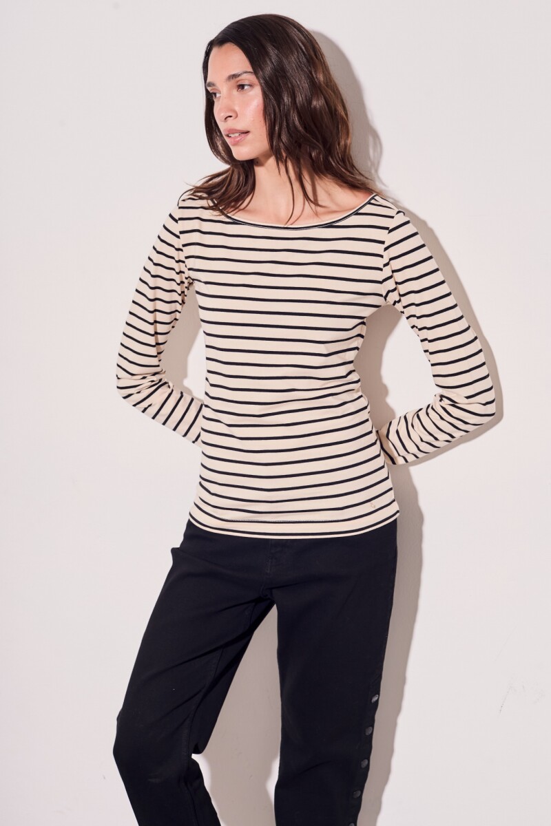 Remera Algodón Elastano Nácar