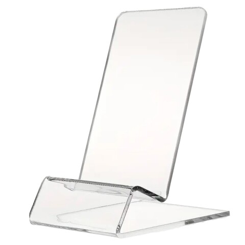 Soporte Celular Exhibidor Acrílico Transparente Minimalista Transparente