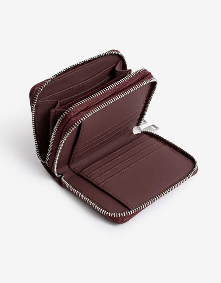 Billetera Billetera Con Tachas - Rojo Burdeaux