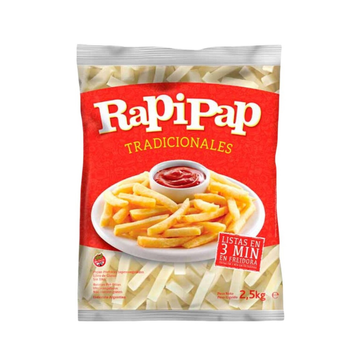 PAPAS FRITAS RAPIPAP 2.5KG 