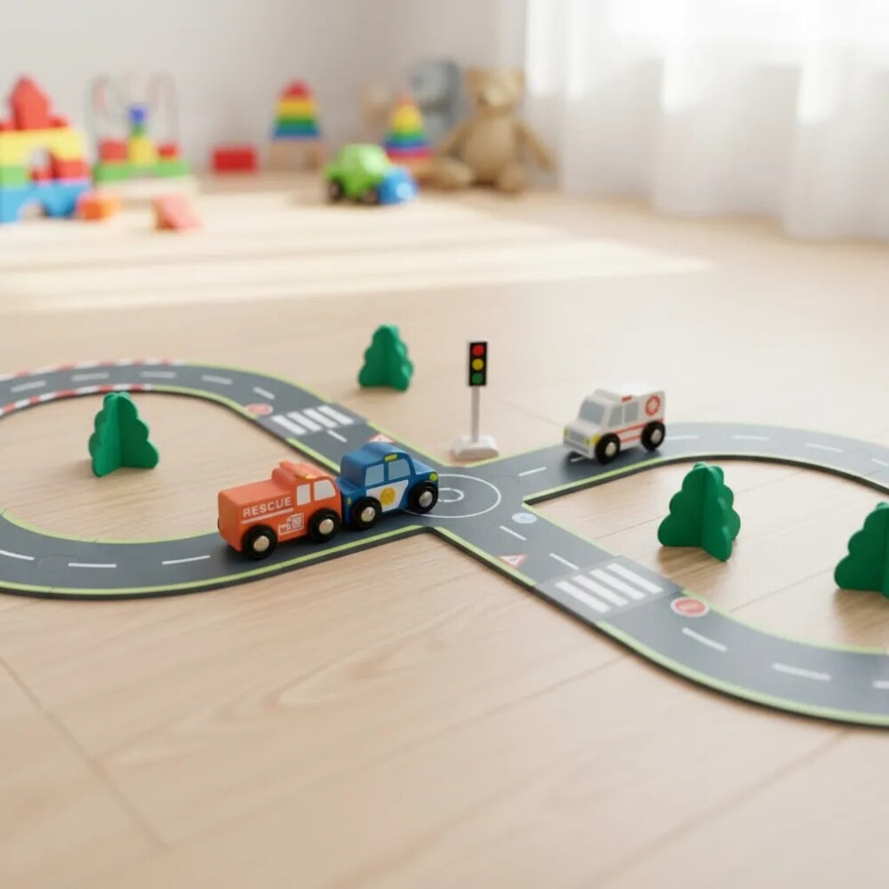 Set de juego en madera HiPando autopista Set de juego en madera HiPando autopista