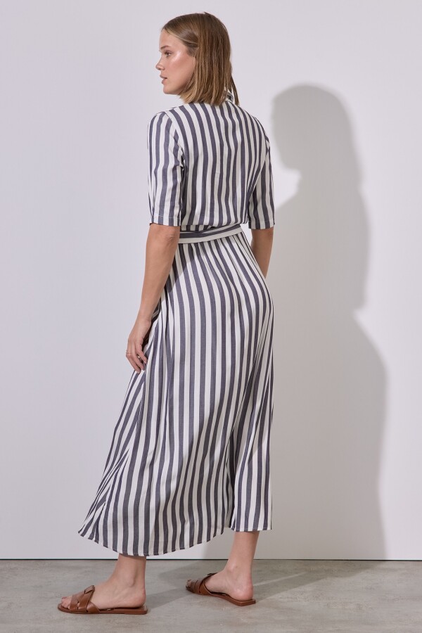 Vestido Maxi Stripes BLANCO/AZUL