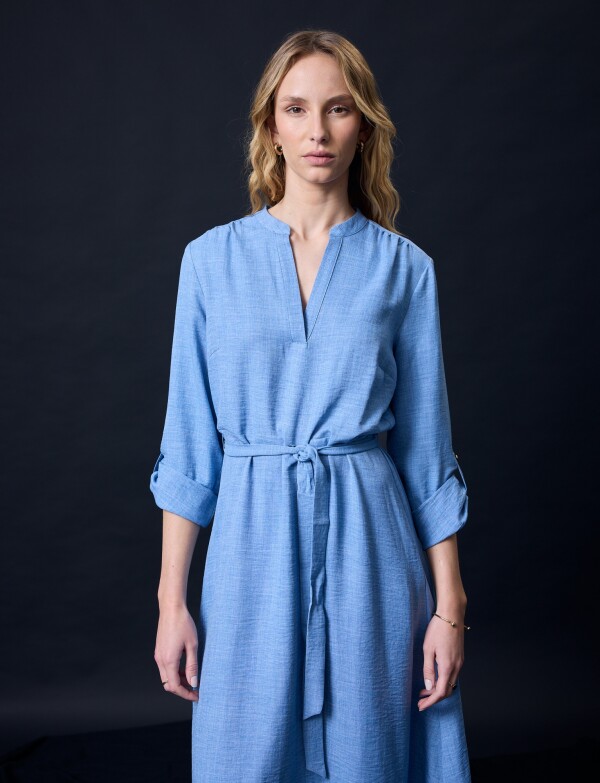 Vestido Maxi CELESTE OSCURO