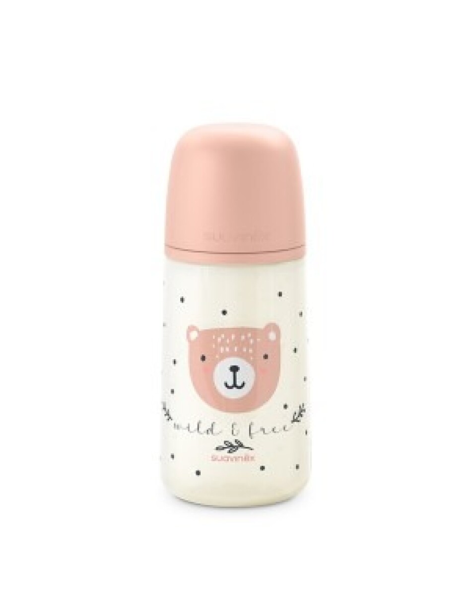 Biberón 270ml tetina fisiológica SX PRO - Wild&Free - oso rosado 
