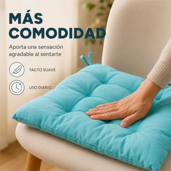 Almohadon Cuadrado Para Silla Eames Butaca Auto Colores Celeste