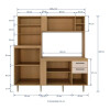 COCINA COMPACTA SSL CH 1034- MASTER 8Ptas 2Caj -Cedro-Arena N/A